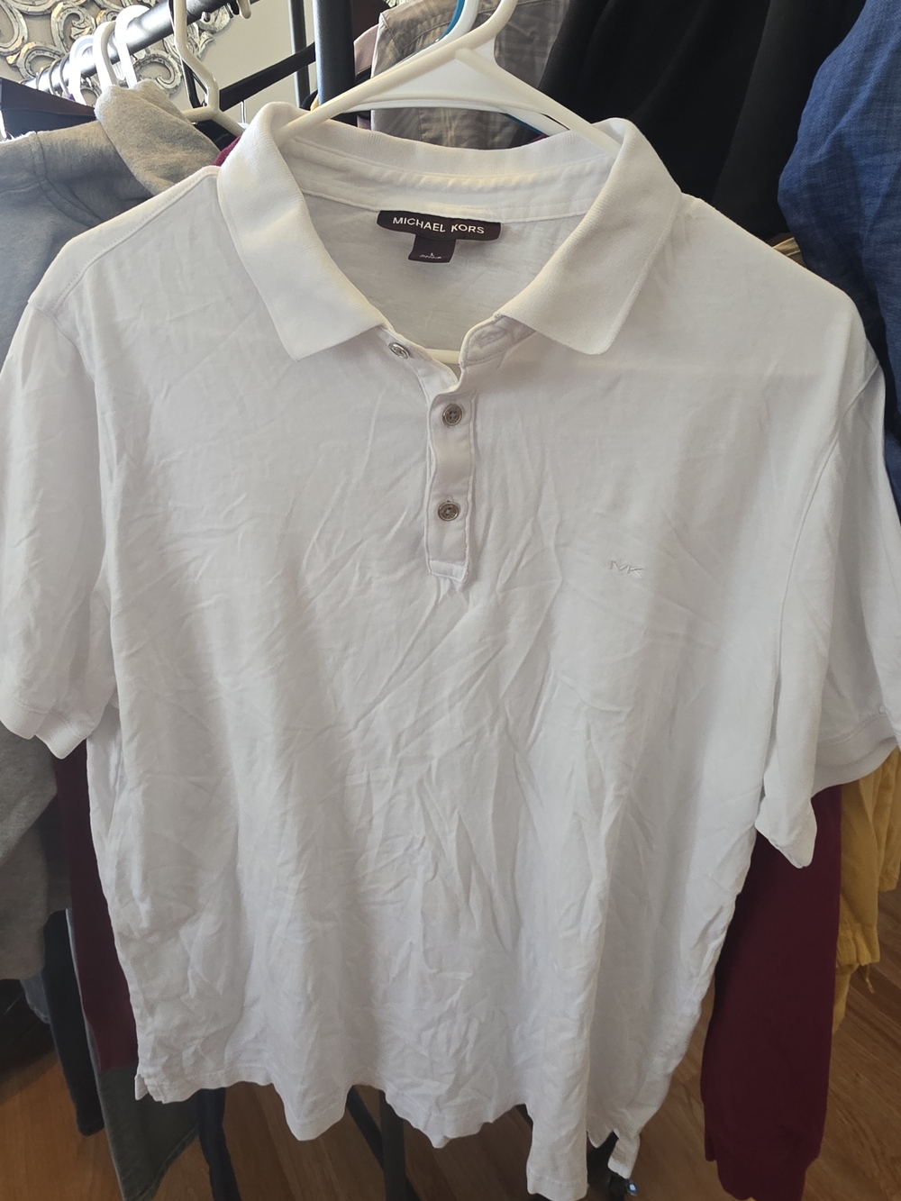 Michael Kors Men's White Short-Sleeve Polo